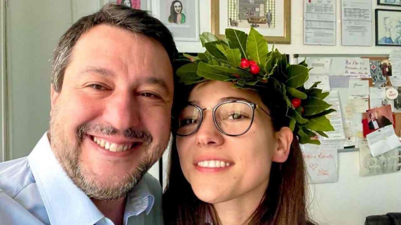 Matteo Salvini e Francesca Verdini